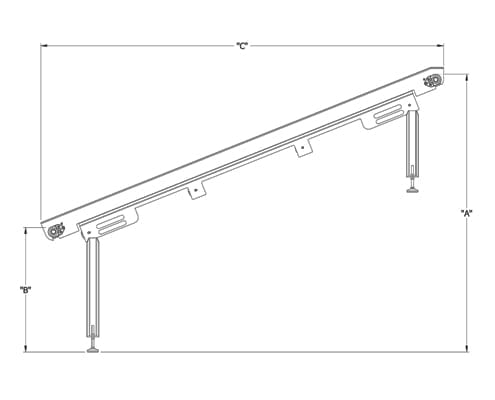 Decline_sideview_dimensions incline decline conveyor