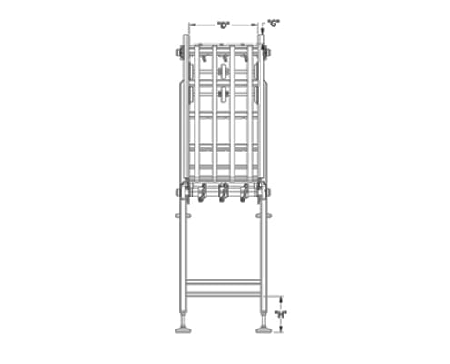 Flat-Decline_endview A-10818 Flat Decline Conveyor