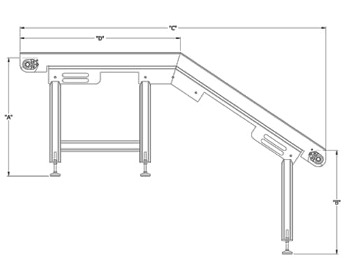 Flat-Decline_sideview_dimensions A-10818 Flat Decline Conveyor